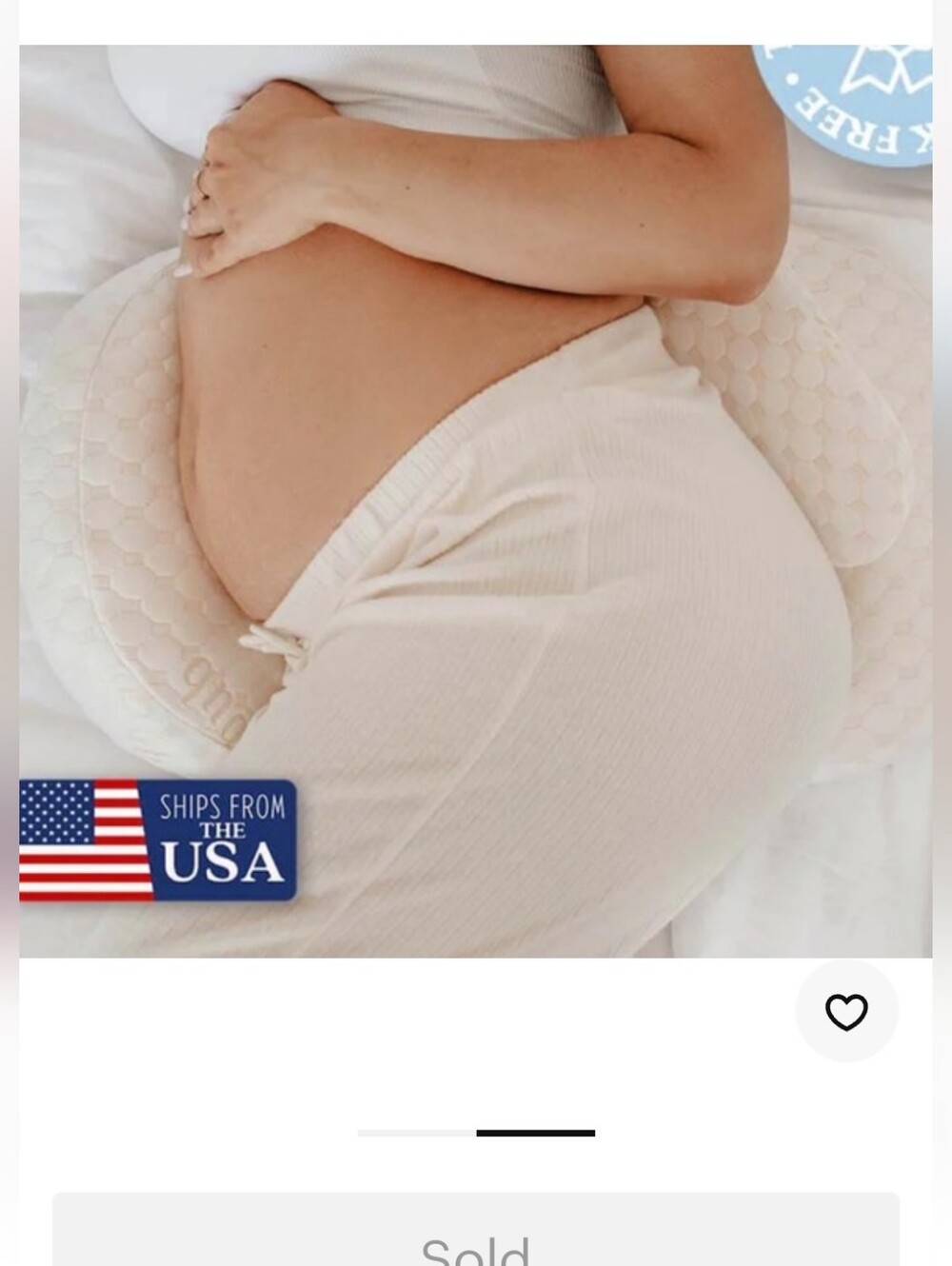Babybub maternity pillow back support pregnancy off white